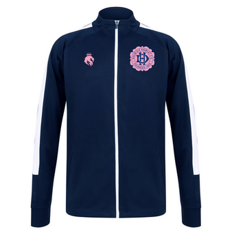 DHFC Navy and white Tracksuit Top front