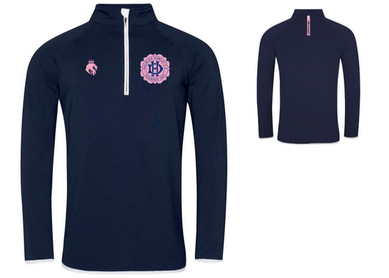 DHFC 1/4 Zip Midlayer Top front and back