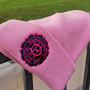 Adult Pink Anniversary Crest Beanie