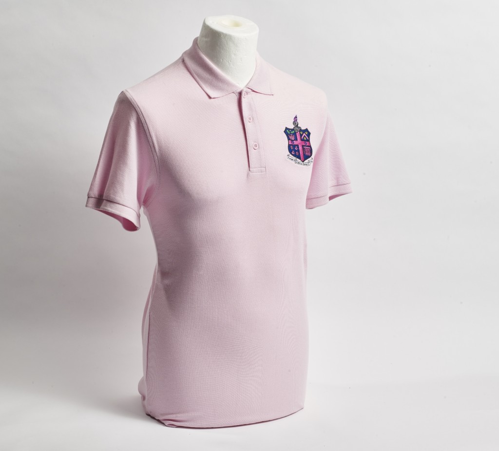 Adult DHFC Crest Pale Pink Pique Polo Shirt - DHST