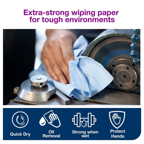 Tork Industrial Heavy Duty Wiping Paper Blue