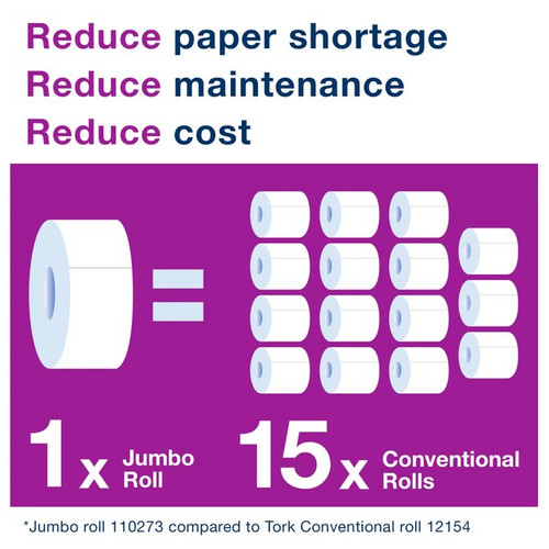 Tork Soft Jumbo Toilet Paper Roll White 360M (Case 6)