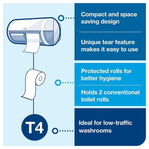 Tork Conventional Toilet Paper Roll White 35.2M (Case 36)