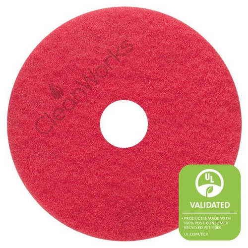 CleanWorks ProEco Cleaning Floor Pad Red 13" (Case 5) CleanWorks ProEco Cleaning Floor Pad Red 13" (Case 5)