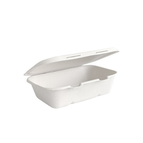 7.5x5x1.9" White BioCane Clamshell