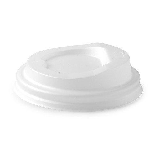 4oz White Bioplastic Coffee Cup Lids