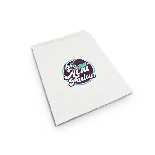 Printed Greaseproof Bags 175 x 230mm (7 x 9") (White 2 Ply)