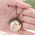 BEACH GIRL Sea Shells In Glass Locket Pendant Necklace F369-5352214277