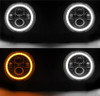 Quake LED Jeep Wrangler JL/Gladiator 9 Inch Headlights w/ White DRL Halo/Amber Turn Signal