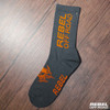 Rebel Off Road All-Terrain Men's Socks, Charcoal, Orange Block Logo