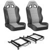 Corbeau Baja XRS Reclining Suspension Seat & Bracket Bundle, Jeep Gladiator JT & Wrangler JL