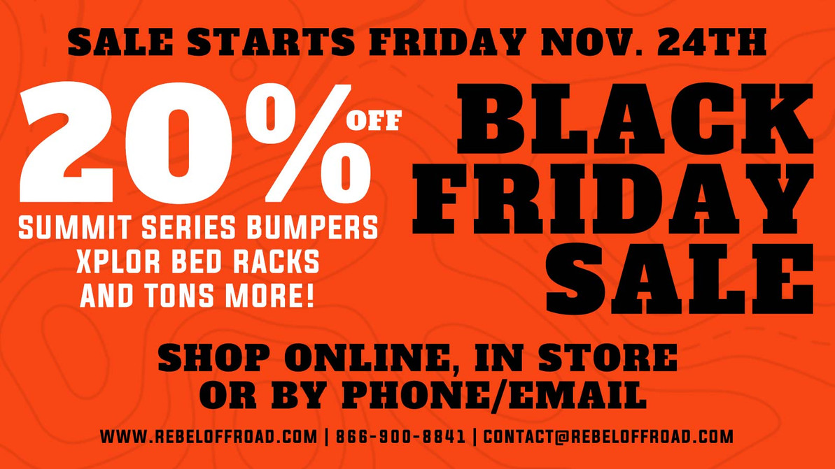 REBELS BLACK FRIDAY SALE STARTS NOV. 24TH!