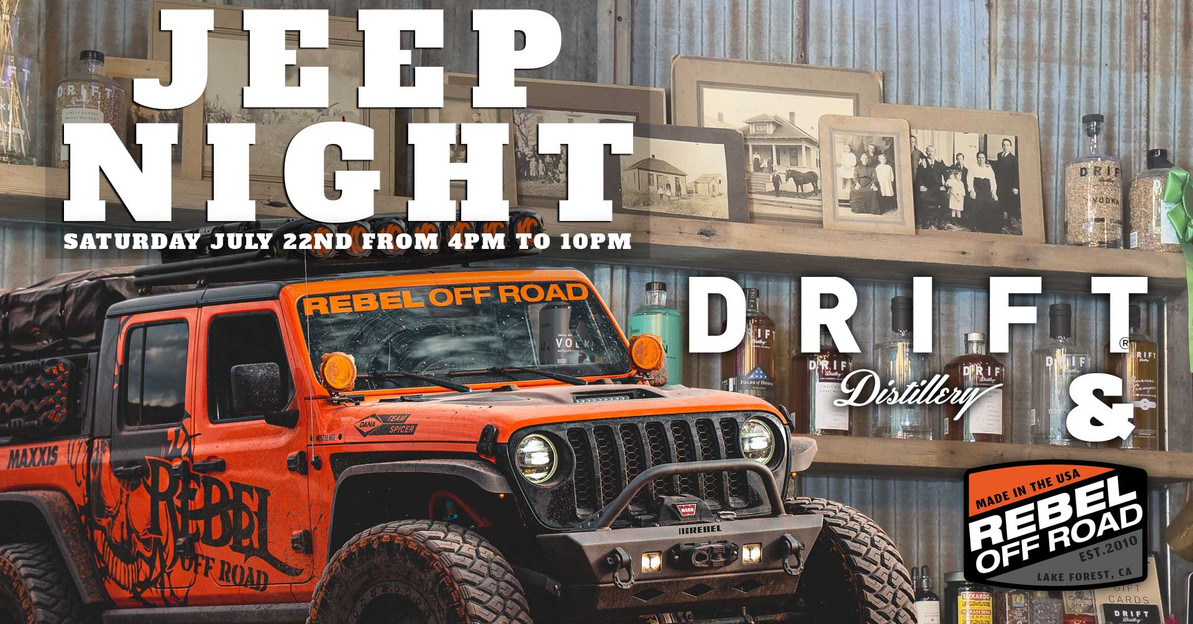 Jeep Night at Drift Distillery | Saturday July 22, 4-10pm