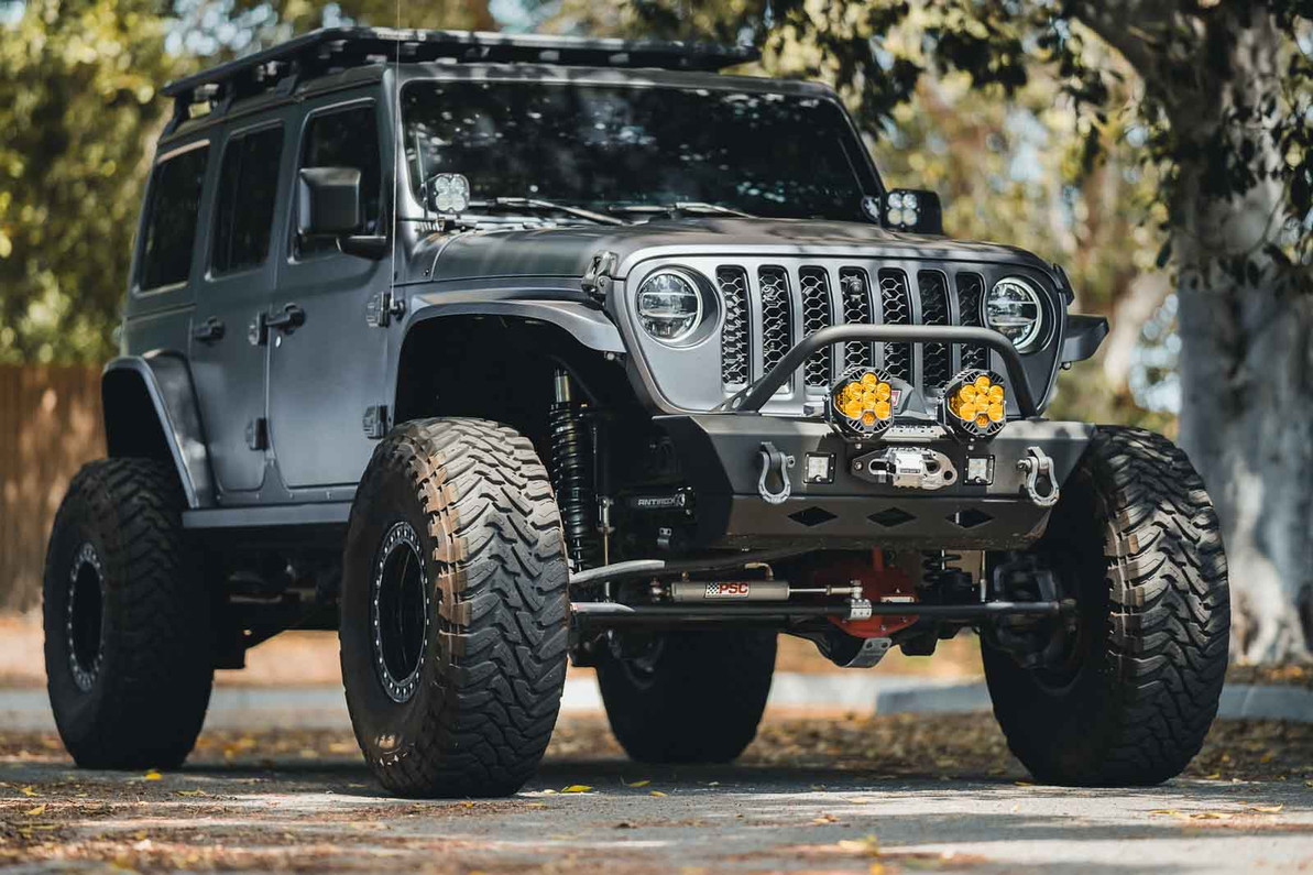 Matte Gray Recon Coilover Kit Equipped Jeep Wrangler JL GALLERY | Built By Rebel Off Road