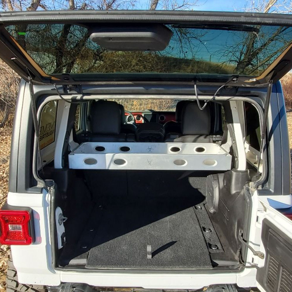 Nemesis Rear Interior Cargo Rack, Aluminum, Jeep Wrangler JLU