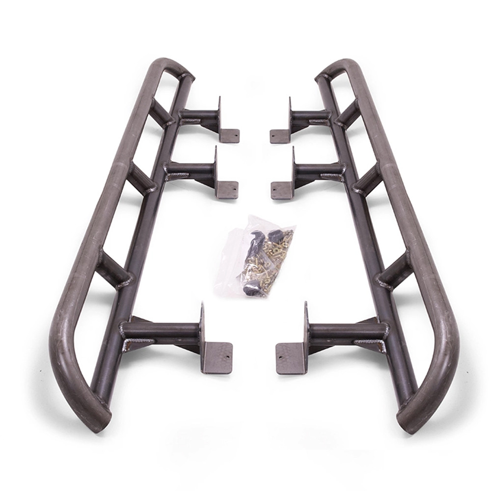 かぼすCHRER Jeep クライスラー ジープ ツナギ GenRight Off Road Jeep JK / JL 4 Door Rocker Guards, Steel - RCG-10070