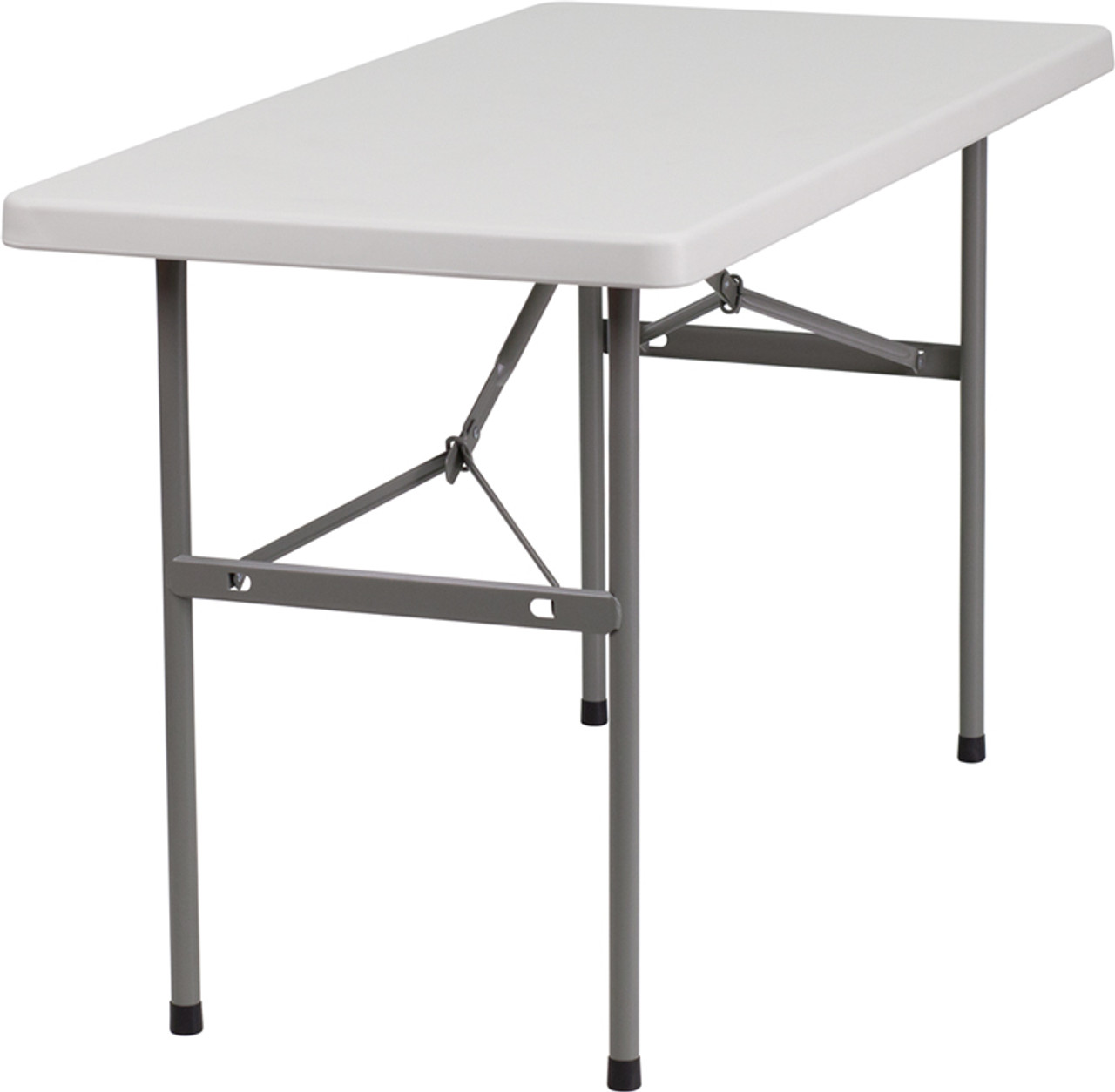 4 Foot Granite White Plastic Folding Table