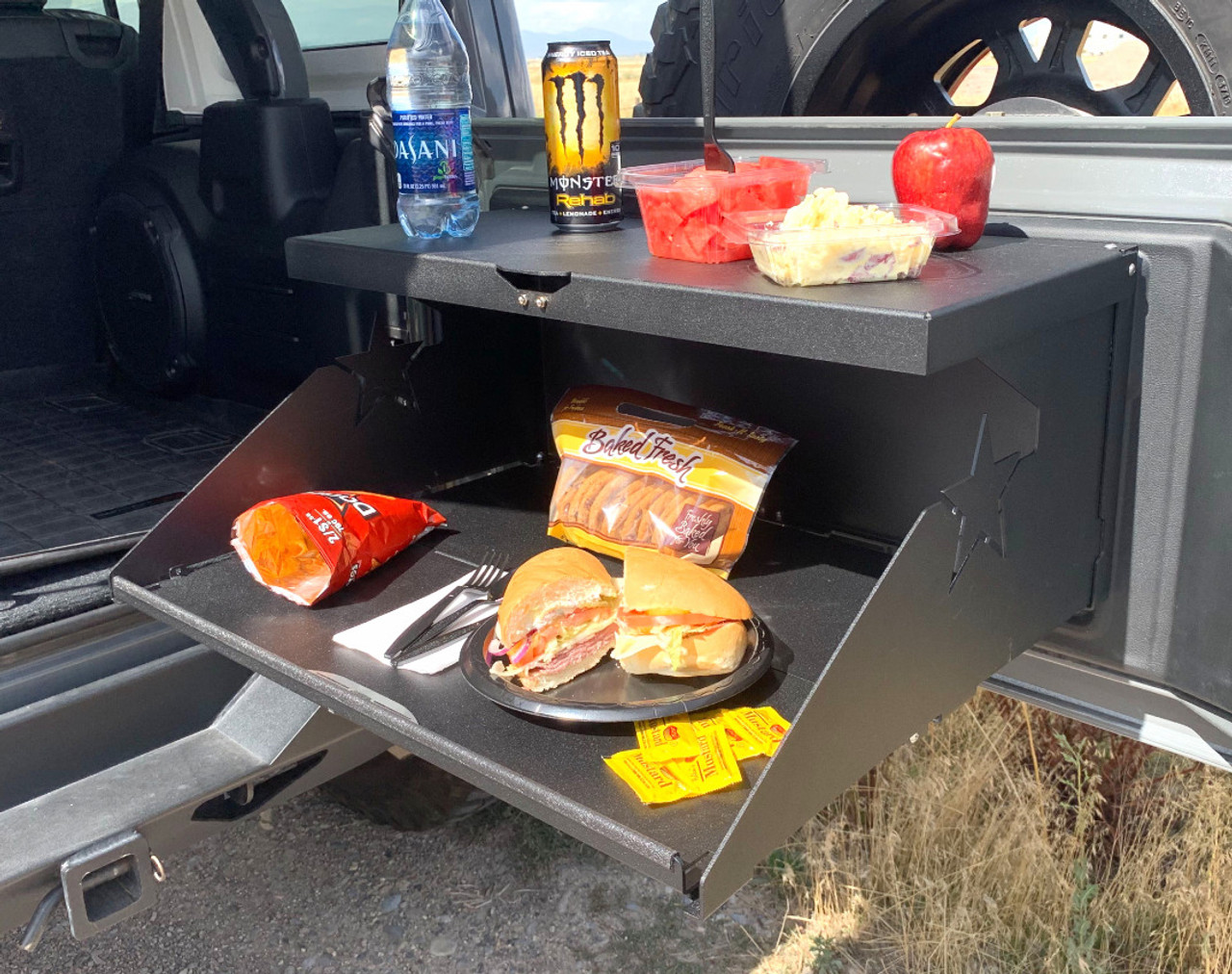 Trail Tailgate Table for Jeep Wrangler JK and JL by Rock Slide Engineering  AC-TB-200