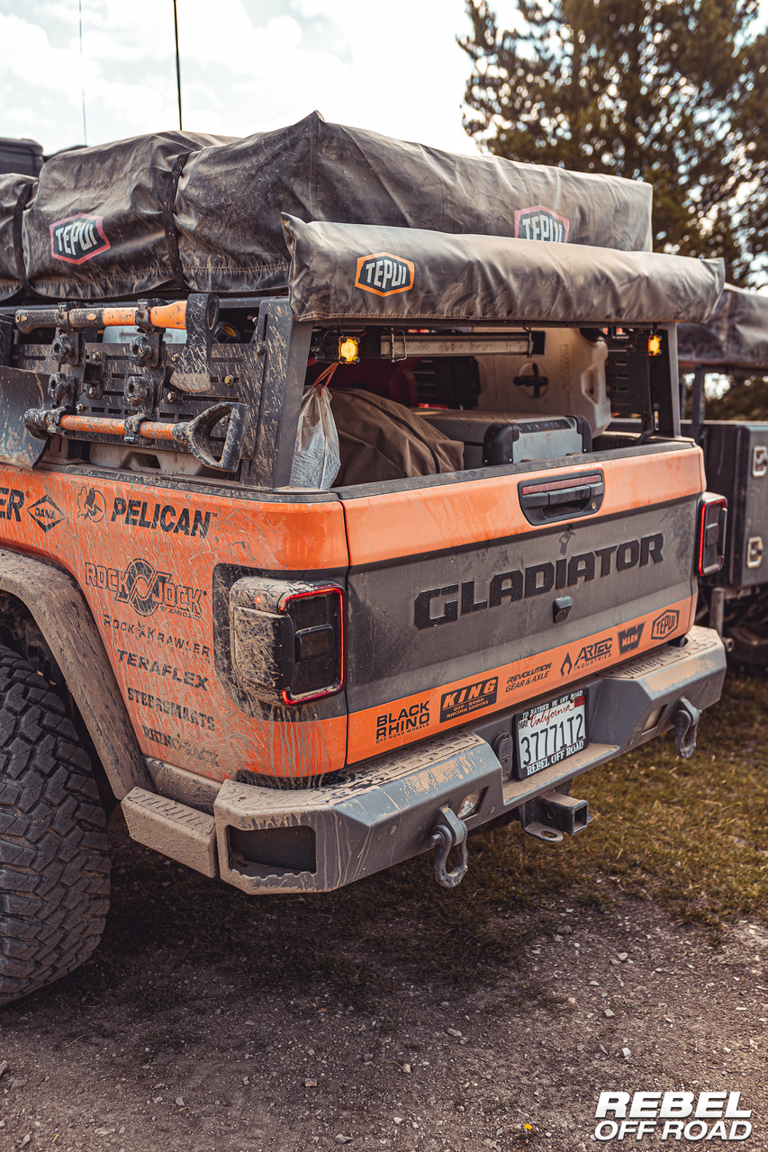 パーツ REBEL OFFROAD SUMMIT SERIES REAR BUMPER Rebel Off Road Summit Series Rear Bumper w/Bedside Slider