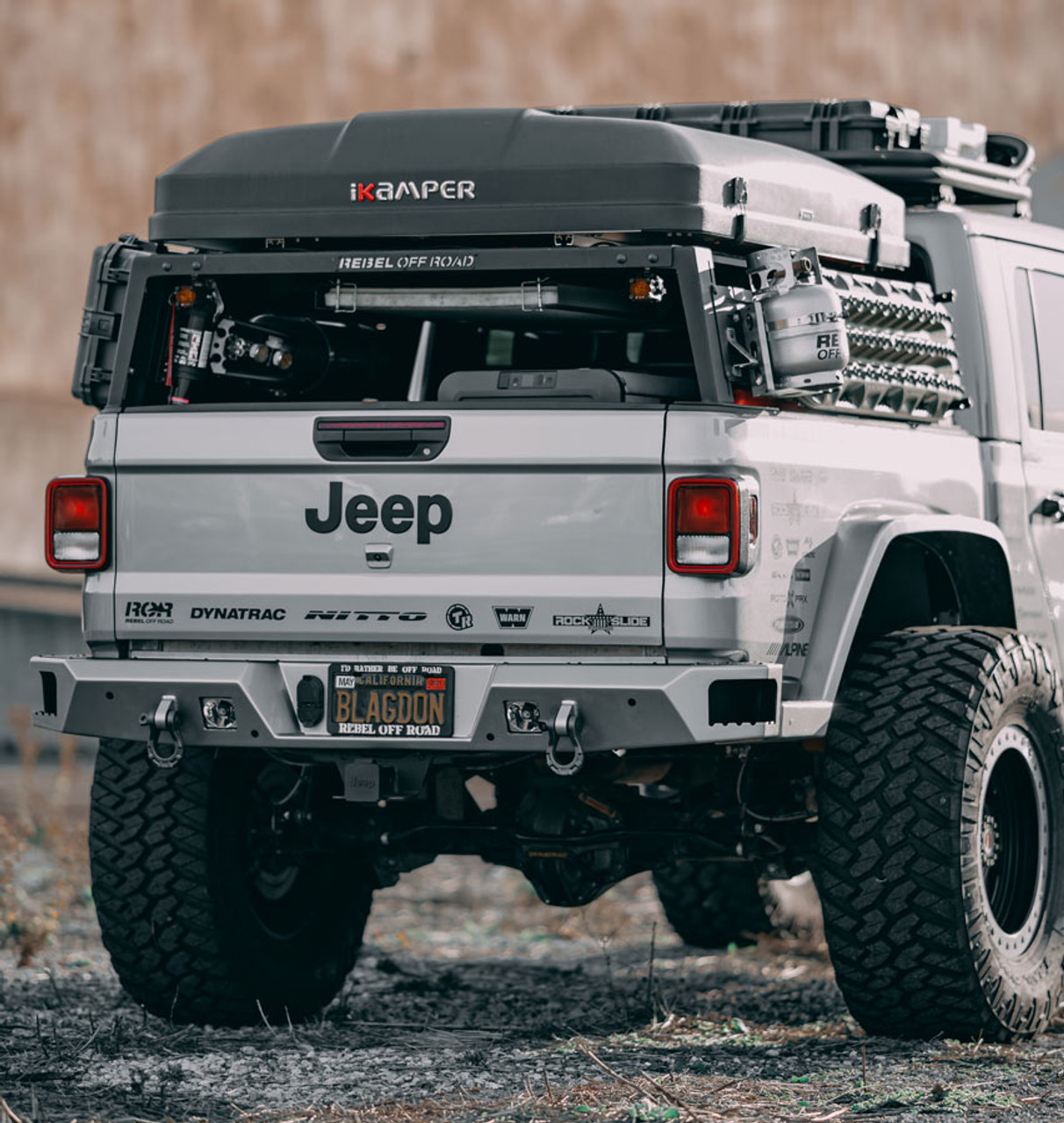 Rebel Off Road Summit Series Rear Bumper w/Bedside Slider Steps- Jeep  Gladiator JT