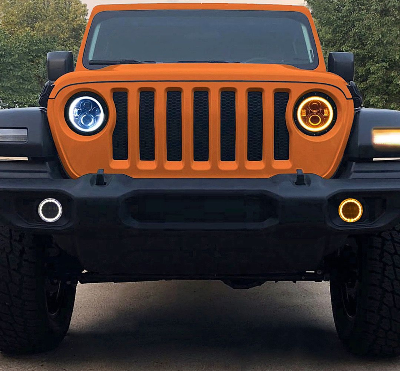 Quake LED Jeep Wrangler JL/Gladiator White DRL Halo/Amber Turn