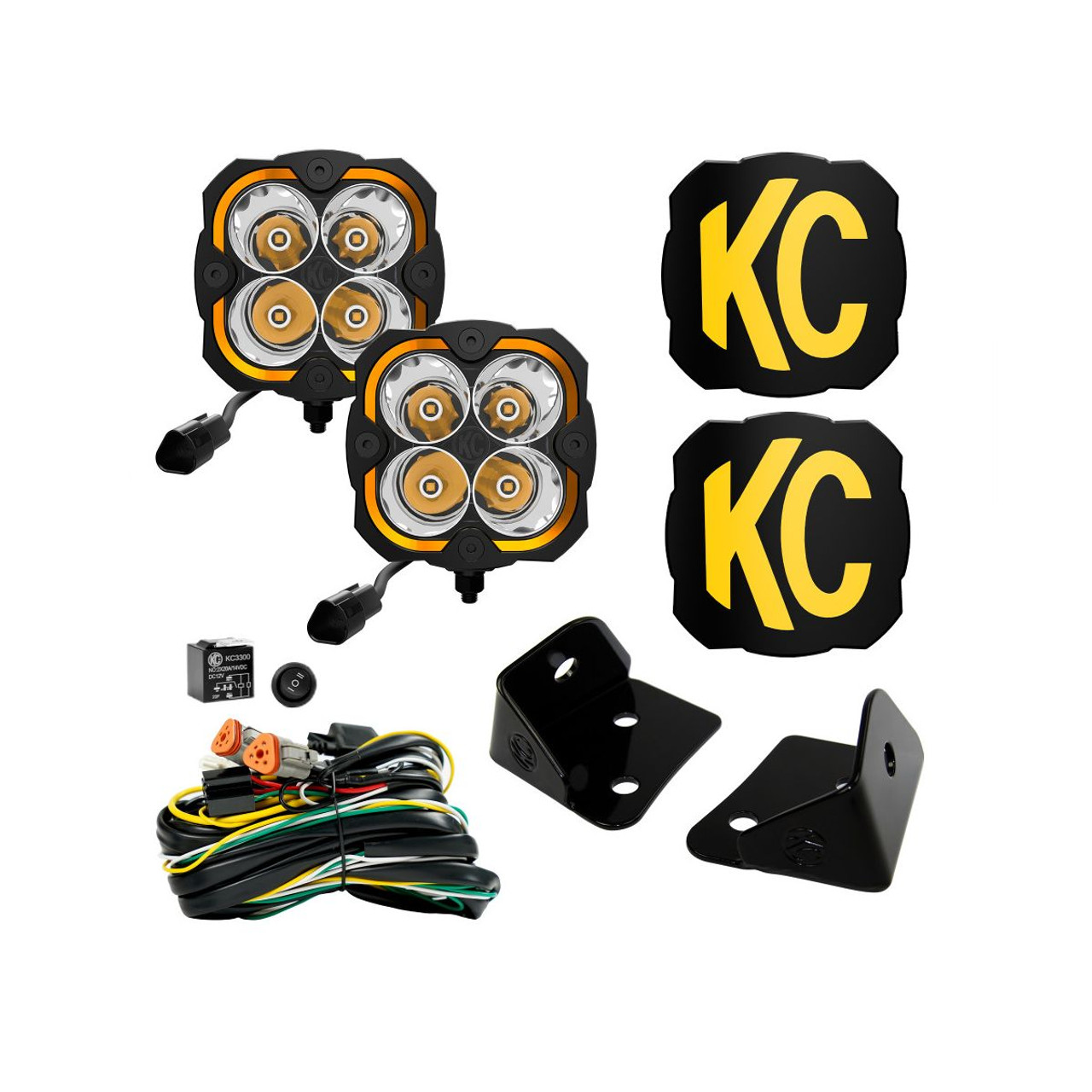 KC HiLiTES 97165 FLEX ERA(R) 4-2-Light System Ditch Light Kit Combo Beam for Jeep 392 Mojave - 2