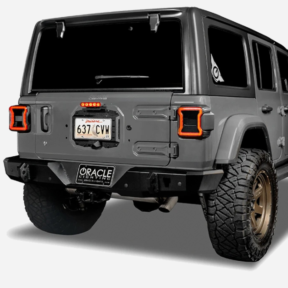 thumbnail image 2 of IJDMTOY Smoked LED Rear Bumper Reflector Light Kit For Jeep Wrangler JL (2018+ Sahara & Rubicon MOAB Trims) 2 of 5