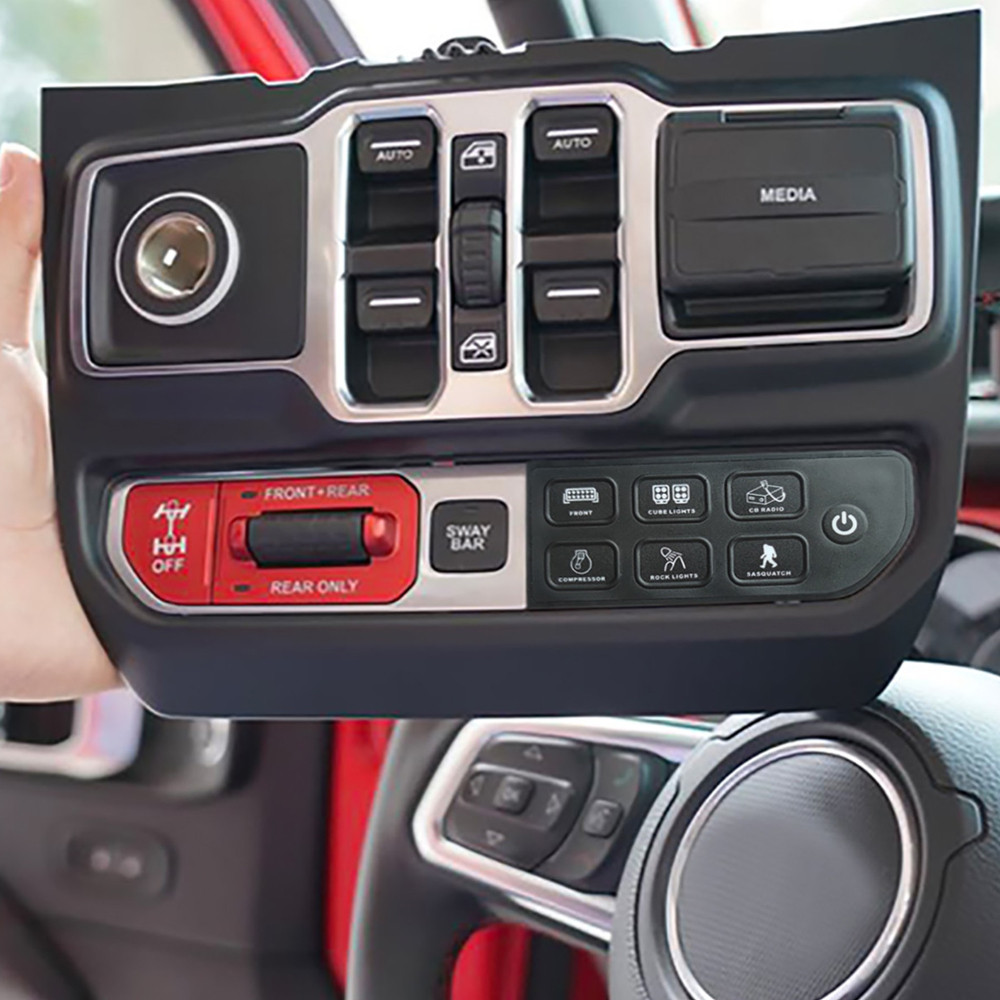 Voswitch JL300 Lower Dash Switch Panel, 2018+ Jeep Wrangler JL