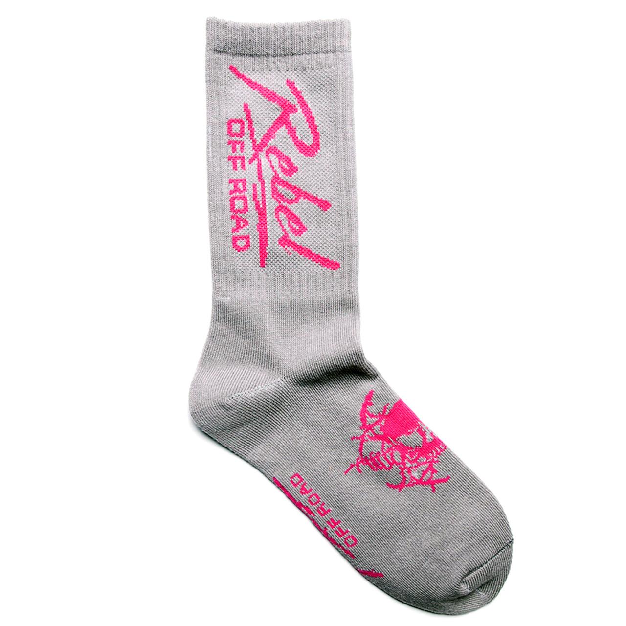 Rebel Off Road All-Terrain Women's Socks, Gray, Pink Miami Logo