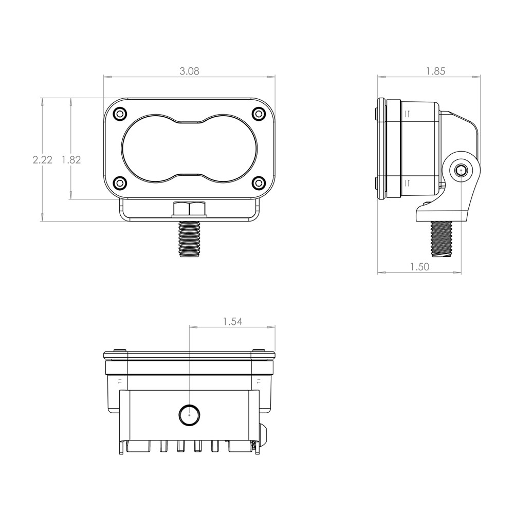 BajaDesigns S2 Proシリーズ LED ドライビングコンボライト Baja Designs S2 PRO LED Driving/Combo Set — FXR Division