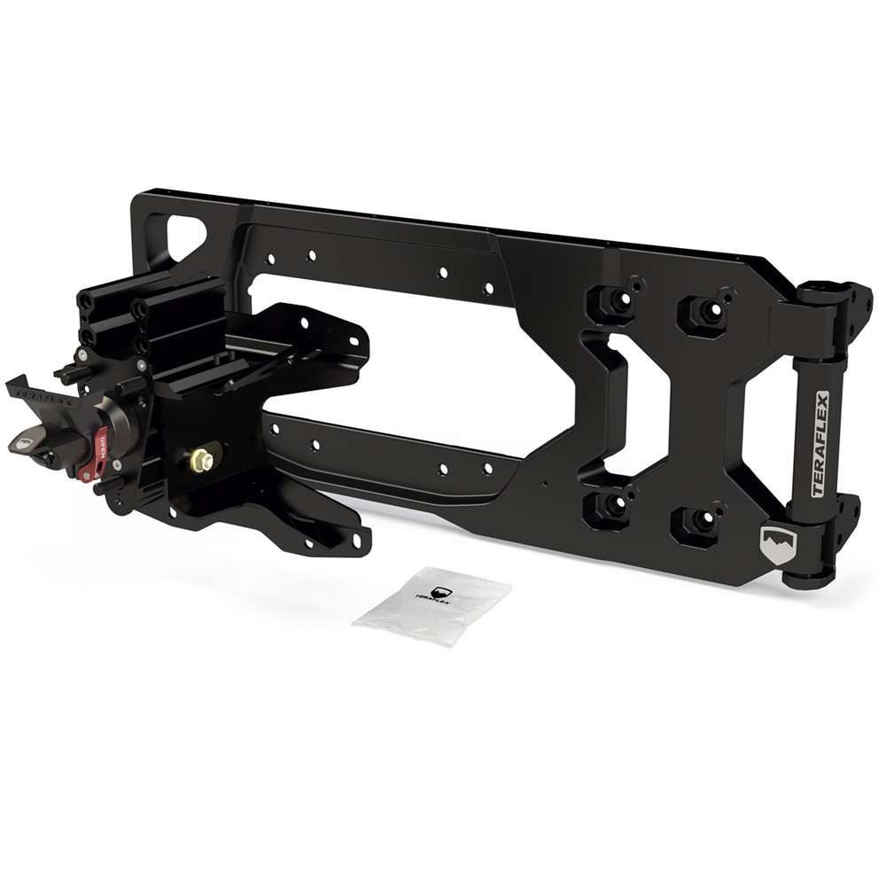 Teraflex Alpha HD アジャスタブル スペアタイヤキャリア Teraflex Alpha HD Hinged Spare Tire Carrier, 5X5, Jeep Wrangler JL