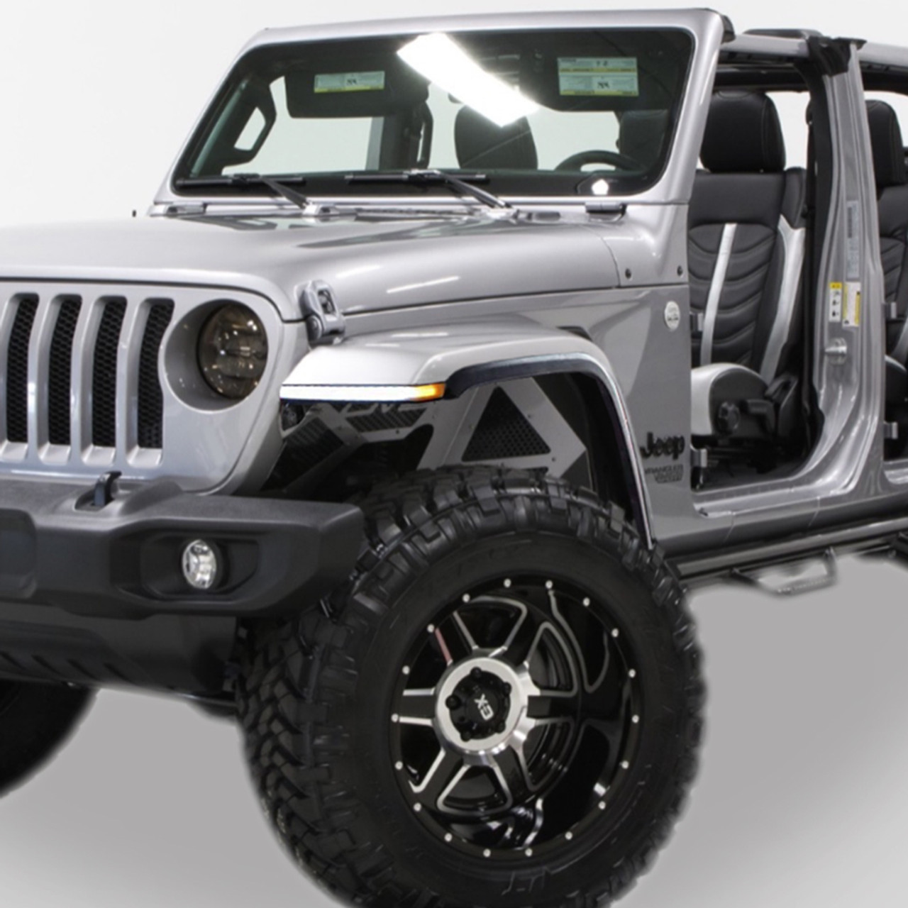 Quake LED Jeep Wrangler JL/Gladiator Sport, Slim DRL Fender Chop Kit  w/Sequential Turns & Side Markers