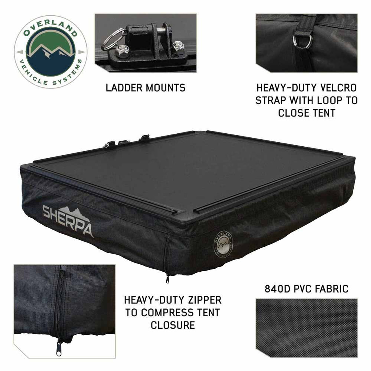 XD Sherpa Hybrid Soft Shell Roof Top Tent, Blue Body & Black