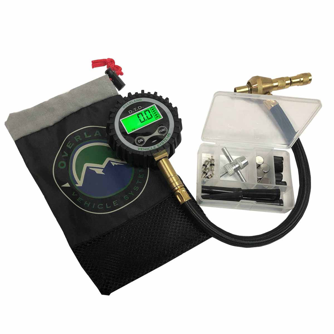 seri専用 OVS Digital Tire Deflator with Valve Stem Repair Kit & Storage Bag