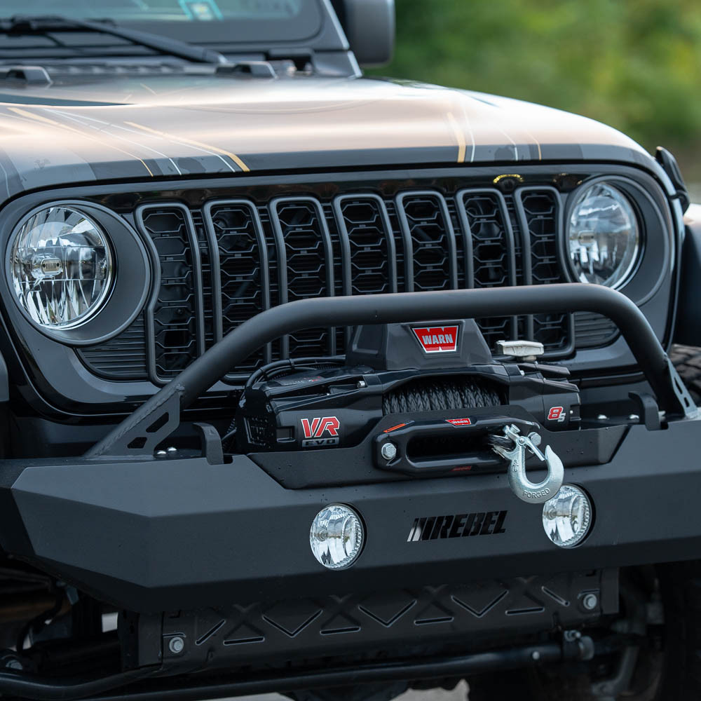 Rebel Off Road Trailhead Series Mid Width Front Bumper, Jeep JK/JT/JL