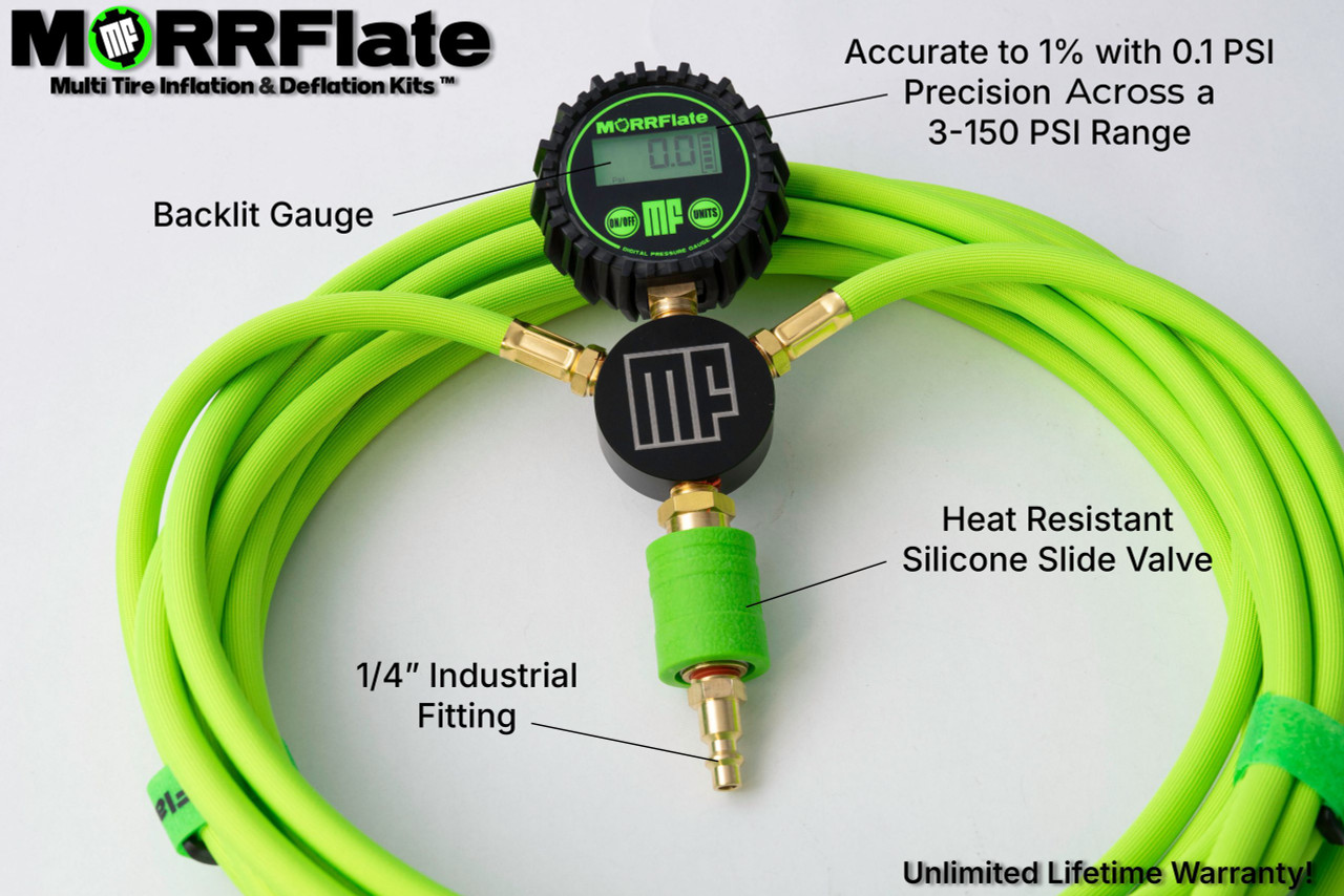 MORRFlate Duo 2-Tire Inflation & Deflation Kit, Braided Hose