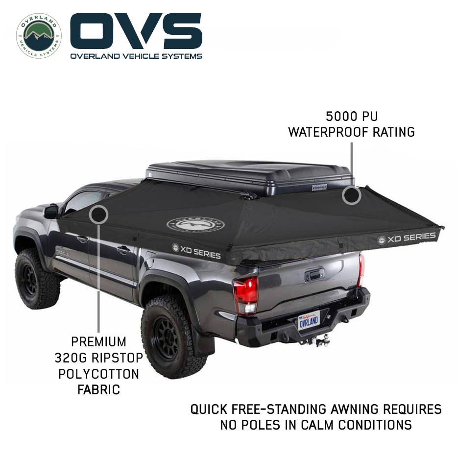OVS XD Nomadic 270 LTE Awning, Compact 5.5' Black Out Fabric