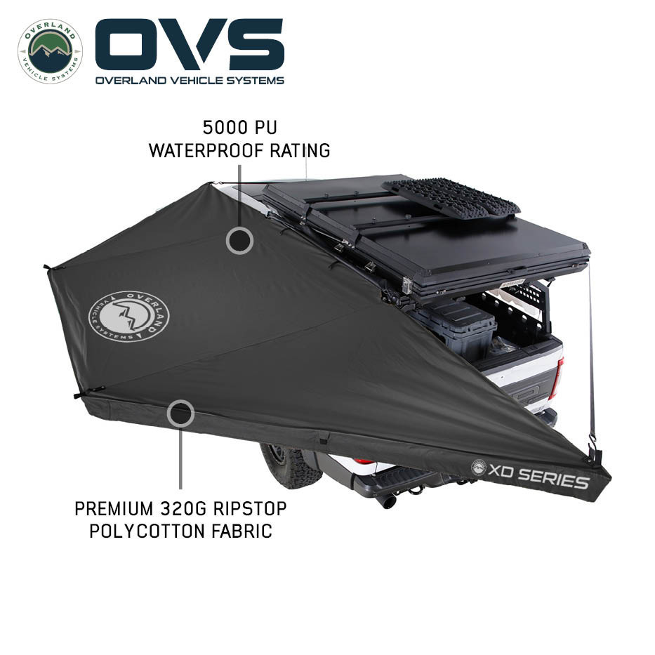 OVS XD Nomadic 270 LTE Awning, Compact 5.5' Black Out Fabric