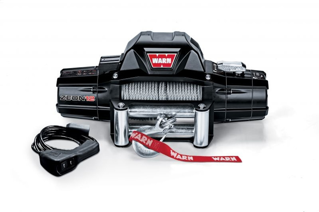 WARN 89120 ZEON™ 12 Winch with 80' Wire Rope and Roller Fairlead