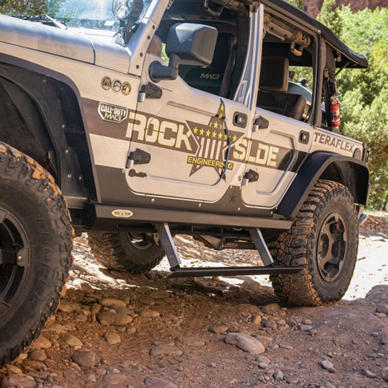 Rock-Slide Engineering Step Sliders, 07-17 Jeep Wrangler JK 4D