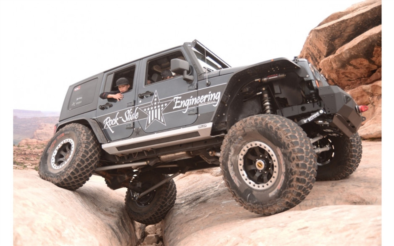 パーツ ROCKSLIDE ENGINEERING Jeep Wrangler JK Rock Slide Engineering Gen III Step Sliders for 07-18 Jeep