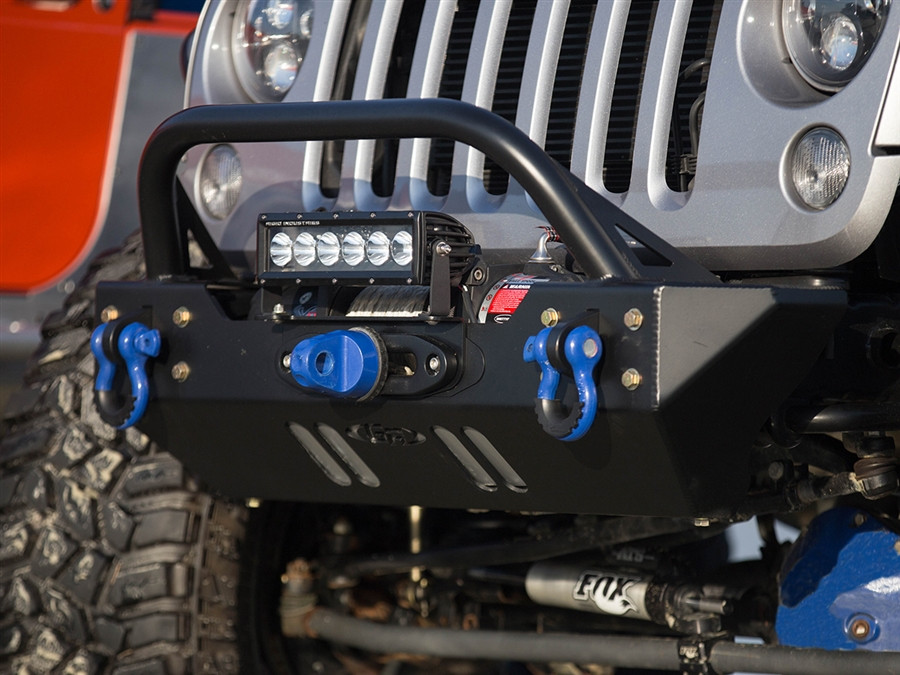 JK Low Profile Winch Guard Front Bumper - Aluminum