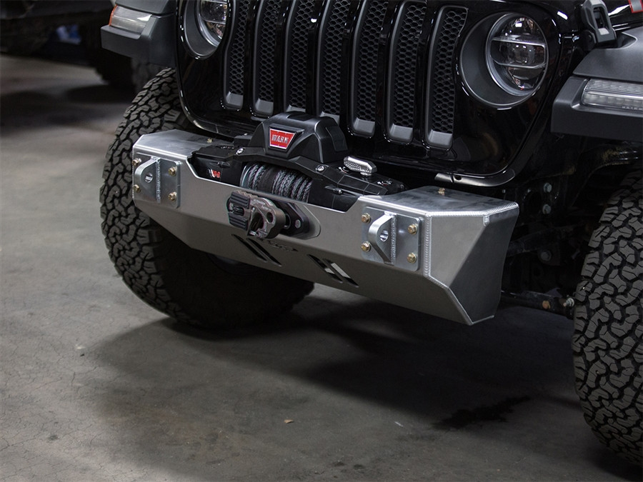 GENRIGHT OFFROAD JL/JT STUBBY FRONT BUMPER - ALUMINUM - FBB-10040