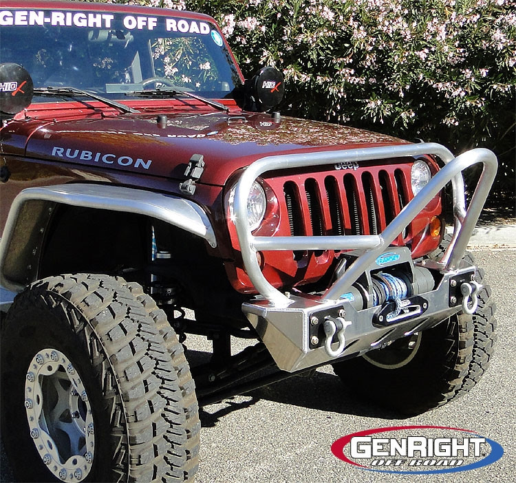 Genright Jk Front Alum Bumper With Boulder Series Stinger