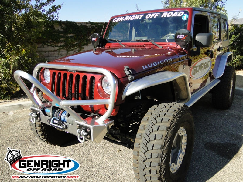 Genright Jk Front Alum Bumper With Boulder Series Stinger