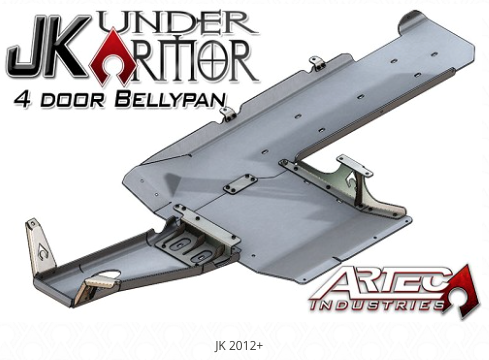 Artec Industries JK Under Armor - Four door Bellypan Kit - JK1010