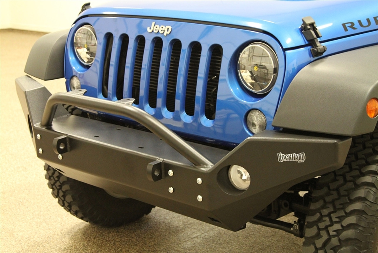 Aluminum Rock Hard 4x4 Full Width Front Bumper for Jeep Wrangler JK 2/4DR  2007 - 2018