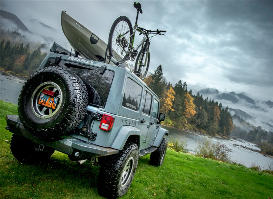 Teraflex JK/JKU Alpha HD Hinged Spare Tire Carrier & Alpha HD