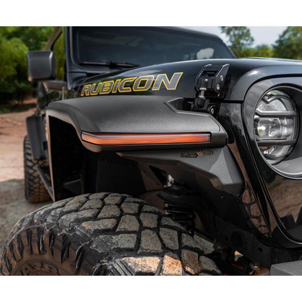 Bushwacker 2018+ Jeep Wrangler JL/JLU Hyperform Flat Style Fender Flares