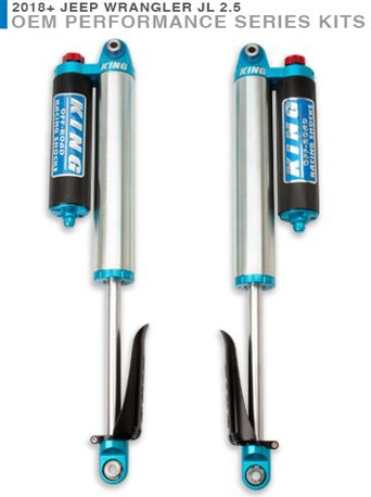 King Shocks Rear Piggyback Shocks with finned reservoirs 35 inch lift